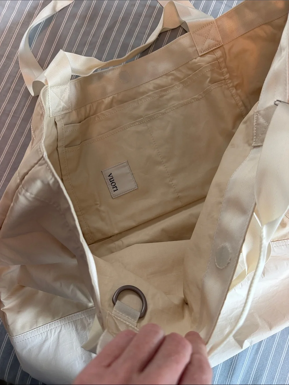 lululemon athletica Cream Canvas Oversized Tote